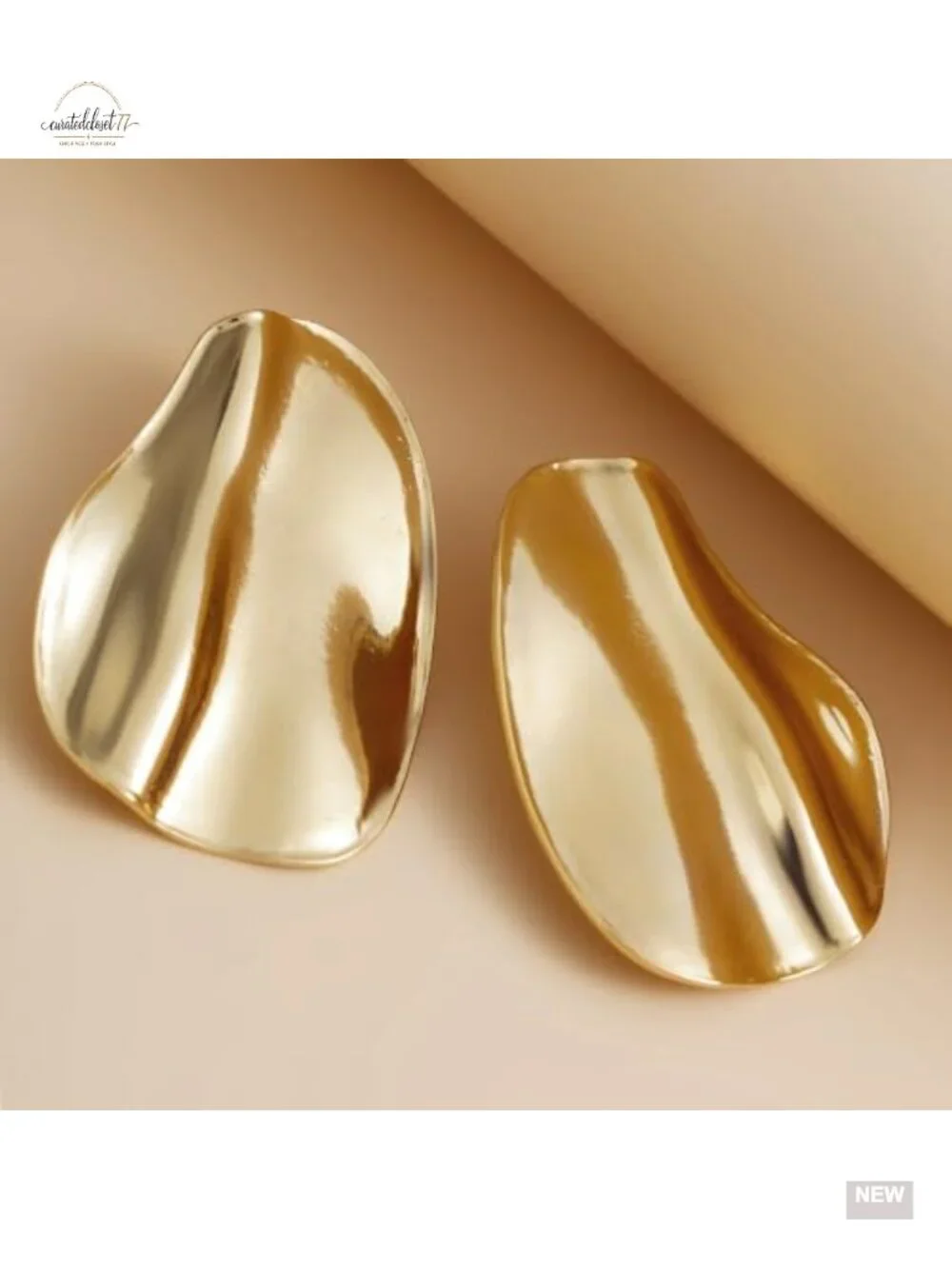 Exaggerated Chunky Teardrop Earrings, Geometric Statement Drop & Dangle Earrings